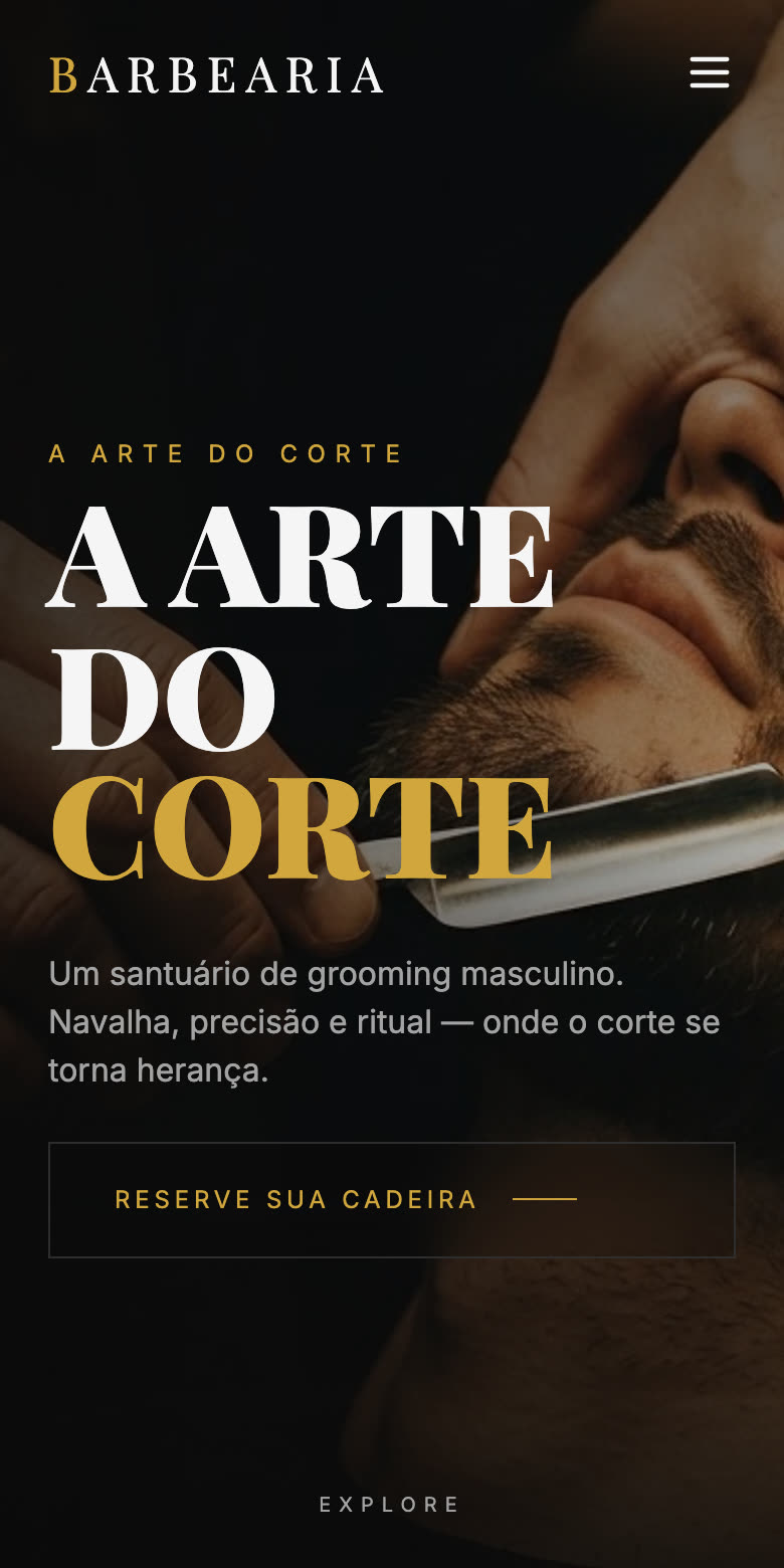 Preview do site Chiseled Edge Barber